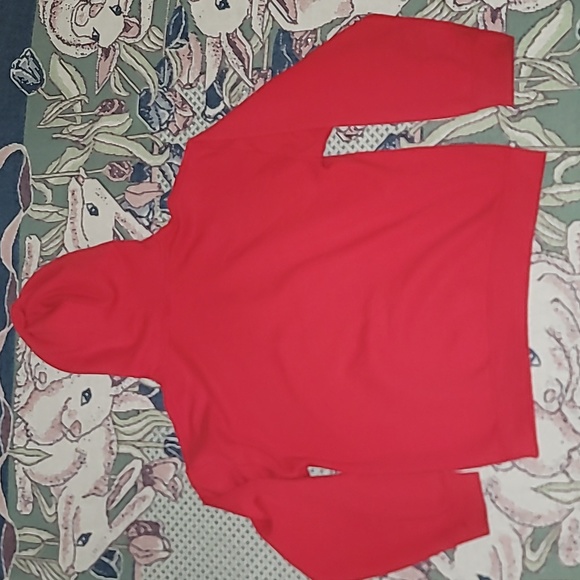 Gildan Heavy Blend hoodie red Angels EHS cherub pullover y2k comfy i4 - Picture 4 of 6